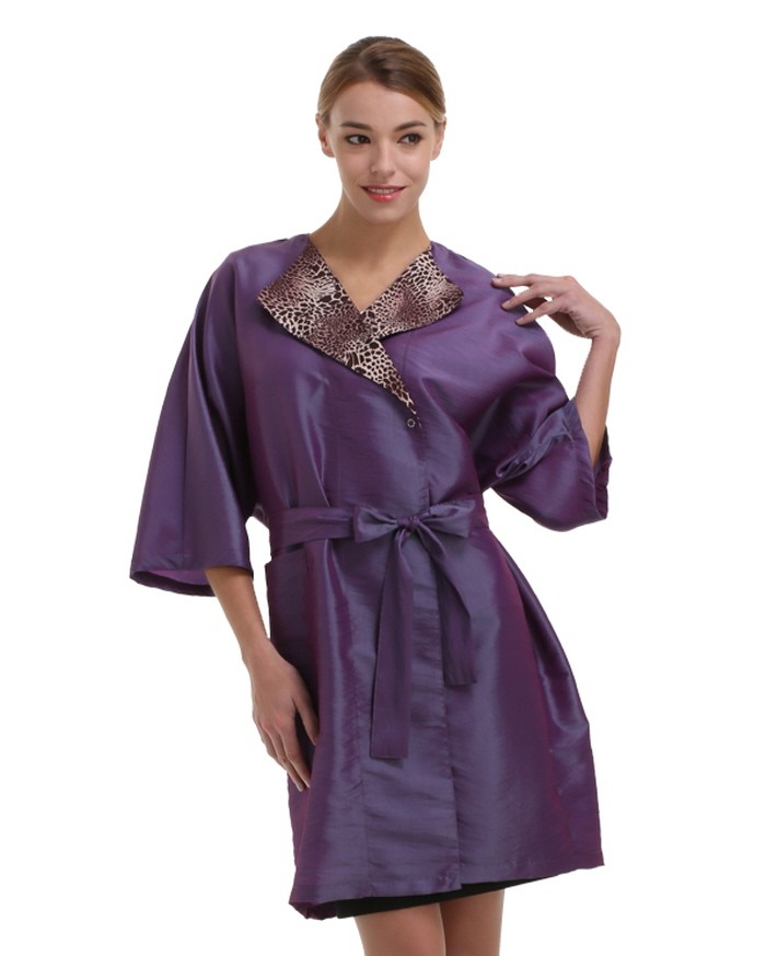 [요들가운] 요들 호피배색가운 YG009 퍼플